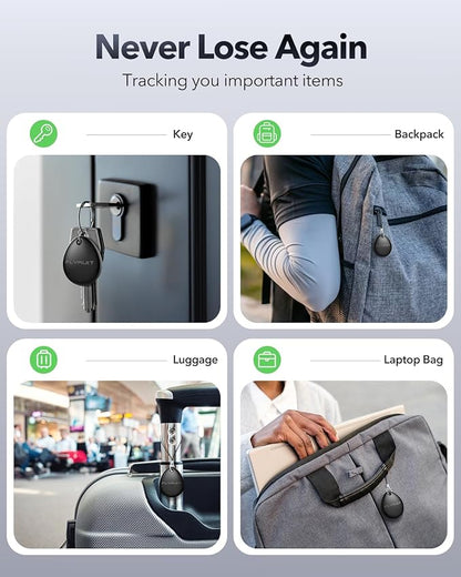 Air Tracker Tags-1 Pack for Apple Find My(iOS Only), Official MFi Certified, Smart Bluetooth Key Finder, Tracking Device for iPhone, Mini Finder Locator for Luggage, Backpack, Wallet, Bags, eBike