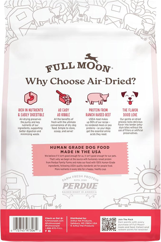 Full Moon Pure Protein Air Dried Dog Food Ranch Raised Beef Recipe 2lb