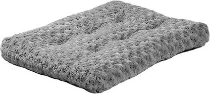 MidWest Homes for Pets XXS QuietTime Deluxe Gray Ombre Swirl Plush Pet Bed, Machine Washable, Non-Skid Bottom, Soft Crate Mat for 18-inch Crates