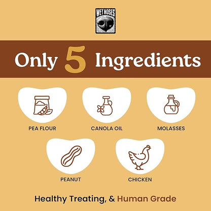 Wet Noses Organic Crunchy Dog Treats – All-Natural, Human-Grade, Non-GMO, Healthy Training & Delicious Snacks for Dogs, for All Dog Sizes & Breeds – Smoked Chicken, 14oz (2 Pack)