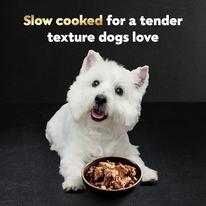Cesar Loaf & Topper in Sauce Wet Dog Food, Bacon Feast Variety Pack, Rotisserie Chicken Flavor with Bacon & Cheese & Angus Beef Flavor, Wet Food for Dogs, 3.5 oz Easy Peel Trays, 12 Count (Pack of 2)