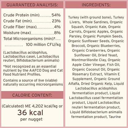 Primal Freeze Dried Raw Dog Food Nuggets, Turkey & Sardine, Complete & Balanced Meal, Also Use as Topper or Treat, Premium, Healthy, Grain Free, High Protein Raw Dog Food, 5.5 oz
