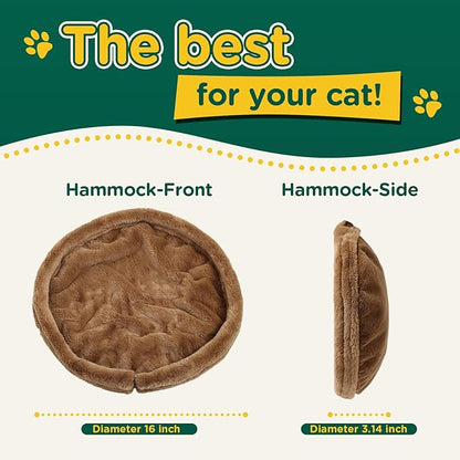 Cat Desk Bed - Soft Faux Fur Fabric, Adjustable Steel Frame, Suitable for Indoor Cats - Perfect Cat Hammock for Desks - Weighing up to 25 lbs, Unique and Modern Cat Furniture