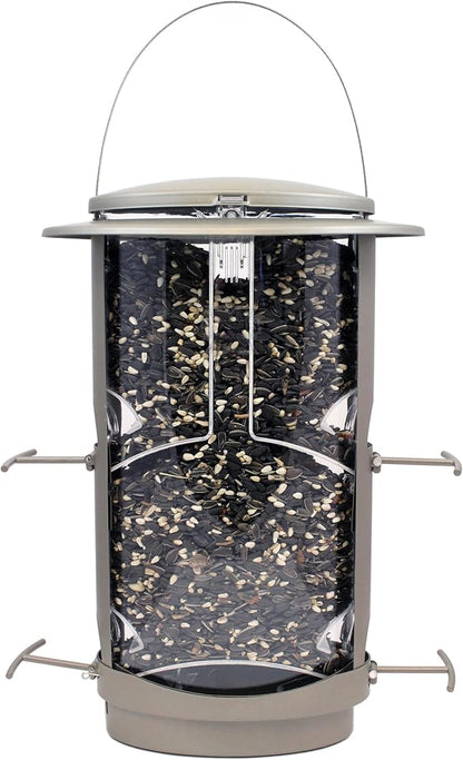 More Birds X-1 Squirrel-Proof Bird Feeder with 4.2-Pound Bird Seed Capacity and Four Feeding Ports