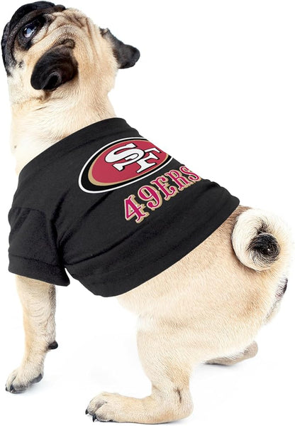 Littlearth NFL San Francisco 49ers Pet T-Shirt, Team Color, X-Small