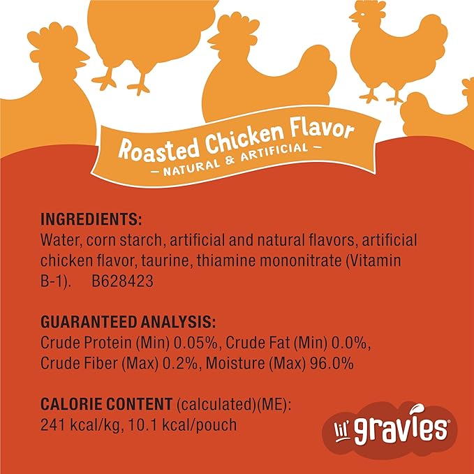 Purina Friskies Lil' Gravies Roasted Chicken Flavor Cat Food Lickable Cat Treats - (Pack of 16) 1.55 oz. Pouches