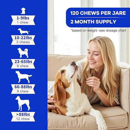Dog Allergy Relief Chews – Vet Formulated Itch Relief for Dogs with Seasonal Allergies, Skin Health & Immune Support – Natural Anti-Itch Supplement with Multivitamins for Hot Spots – 120 Chews