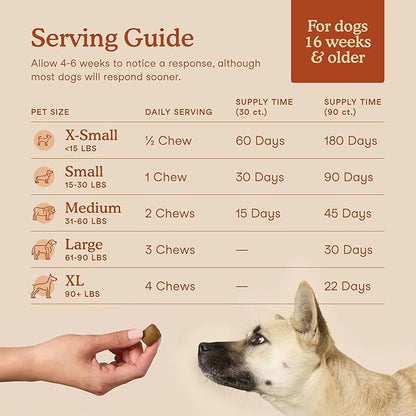 Fera Pets Probiotics for Dogs with Prebiotics and Postbiotics - Full Spectrum Gut Health Support - Promotes a Balanced Gut Microbiome - Boosts Immune Health - 90 Soft Chews