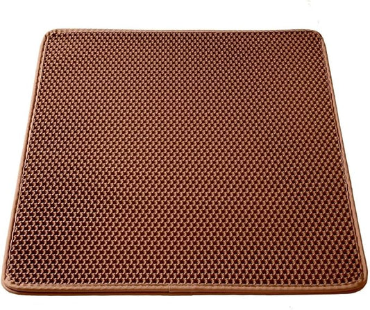 WePet Cat Litter Mat, Kitty Litter Trapping Mat, Honeycomb Double Layer Mats, No Phthalate, Urine Waterproof, Easy Clean, Scatter Control, Catcher Litter Tray Box Rug Carpet