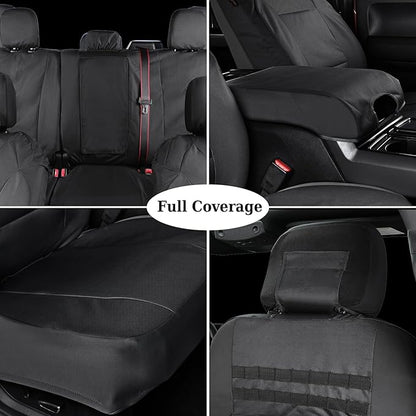 Coverado Rear Bench Car Seat Covers, Waterproof Oxford Back Seat Cover for Car Seat Protector for Kids & Dogs, Compatible with 2015-2026 Ford F150 & 2017-2026 Ford F250 F350 F450, Black