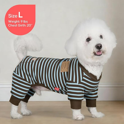 KYEESE Dog Pajamas, Comfy Doggie PJS Puppy Clothes, Soft Dog Pajamas for Small Dogs, Warm Stretchy Dogs Onesie with 4 Legs Sleepwear, Fleece Pet Costume Sleepwear, XS