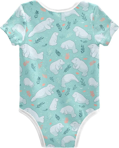 Bright Emotions Raccoons Baby Short Sleeve Bodysuits Romper Unisex Infant Outfit Wrapping Clothes for Boy Girl kids 3M