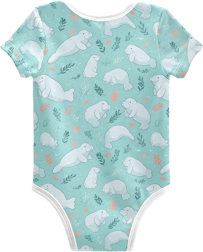 Bright Emotions Raccoons Baby Short Sleeve Bodysuits Romper Unisex Infant Outfit Wrapping Clothes for Boy Girl kids 3M
