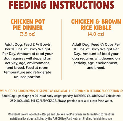On The Go Dog Food, Chicken Pot Pie Dinner - 7.5 oz Tray (6 Count), Made in The USA with Real Chicken