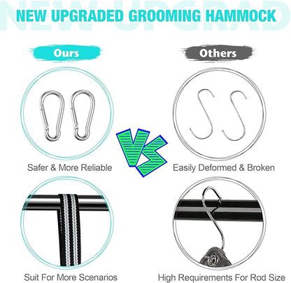 ATESON Dog Grooming Hammock - Upgrade Pet Grooming Harness for Nail Trimming (XXL 120lb), Dog Sling for Nail Clipping, Dog Hanging Holder Hanger for Cutting Nail with Nail Clippers, Green