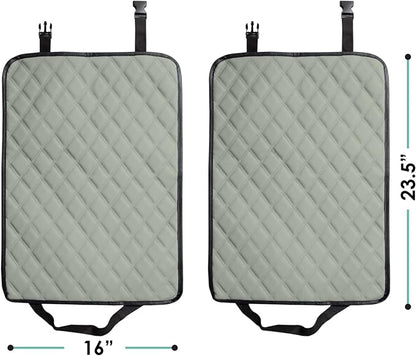 FH Group Faux Leather Back Seat Kick Protectors – 2 Pack Diamond Stitched Back Seat Protector for Driver and Passenger Seat, Waterproof, Easy to Clean