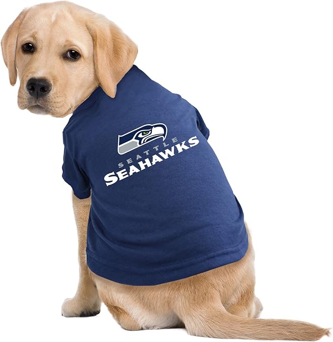 Littlearth NFL Seattle Seahawks Pet T-Shirt, Team Color, Medium