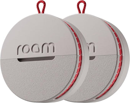 ROAM SMART TRACKER - Bluetooth Tracker & Item Finder for Keys, Luggage, Kid & Pet Gear, (iOS, Android), No App or Subscription, Fast Setup, Waterproof | 2-Pack, Grey
