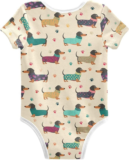 Bright Emotions Raccoons Baby Short Sleeve Bodysuits Romper Unisex Infant Outfit Wrapping Clothes for Boy Girl kids 3M