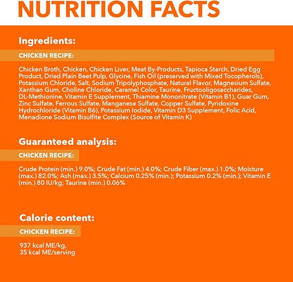 IAMS Perfect Portions Grain Free Wet Cat Food, Indoor Adult Cat Food Wet Cuts in Gravy, Chicken Recipe, (24) 2.6 oz. Twin-Pack Trays