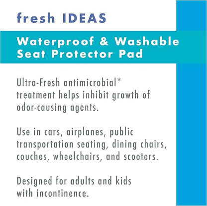 FRESH IDEAS Waterproof & Washable Seat Protector Pad, Tan, 2-Pack