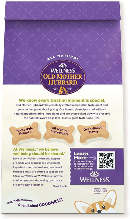 Wellness Old Mother Hubbard Classic Just Vegg'n Dog Biscuits, Natural Training Treats, Sweet Potato, Oats, Apple and Carrot Flavor, Mini Size, 20 oz Bag