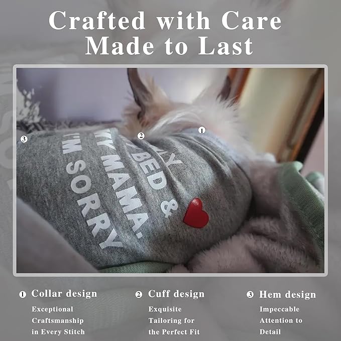 Stylish Cotton Dog Shirt with Print, Soft & Breathable, All-Season Comfort, Fits Most Breeds - Perfect Pet Apparel for Small, Medium, Large Dogs.Grey&4XL