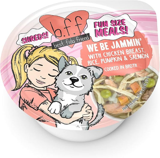 Weruva Best Fido Friend Fun Size Meals for Dogs, We Be Jammin, 2.75oz Cup, Pack of 12