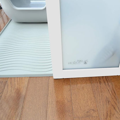 PetFusion ModestCat Litter Box Privacy Screen (3' Tall; 4' Wide, White).