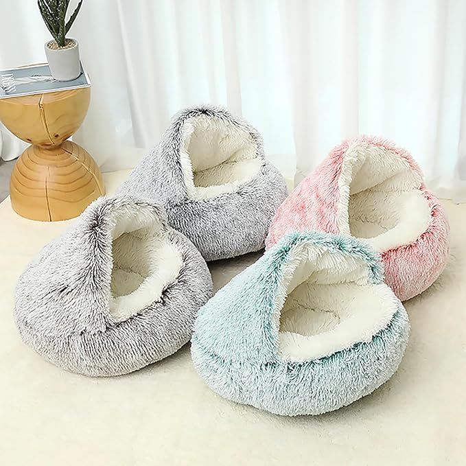 Cat Houses,Cat Beds for Indoor Cats,Cat Sleeping Bag,Small Cat Bed,Cat Condo,Cat Houses & Condos,Winter Warm Shell Semi-Closed Cat Litter Box,Pet Cat Bed,Semi-Enclosed Cat Litter Box