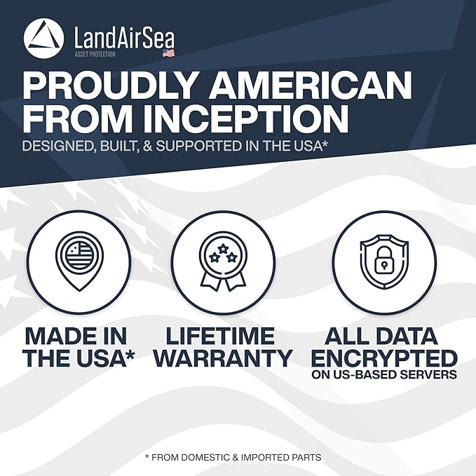 LandAirSea 54 GPS Tracker (Premium Edition) - Long Battery, Magnetic, & Waterproof. Global GPS Tracker for Vehicles. Made in The USA from Domestic & Imported Parts. Subscription is Required.