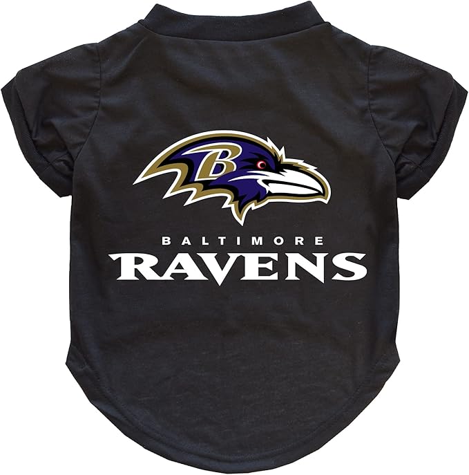 Littlearth NFL Baltimore Ravens Pet T-Shirt, Team Color, X-Large