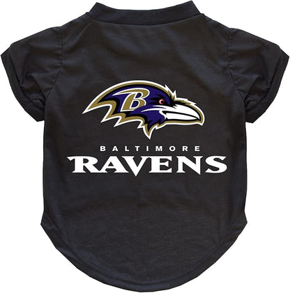 Littlearth NFL Baltimore Ravens Pet T-Shirt, Team Color, X-Large