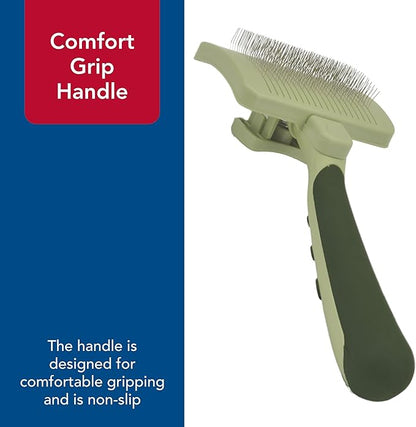 Coastal Pet Safari Dog Self-Cleaning Slicker Brush - Dog Deshedding Brush - Prevents Mats and Tangled Hair - For Dogs with Short or Long Hair - Small - 7" x 3.6"