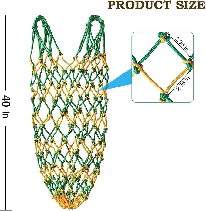 2PCS Hay Net for Horses,Slow Feed Hay Bag for Horses Goat Sheep,Hanging Hay Feeder Bag for Horses Stable Stall Paddock Rest Toy