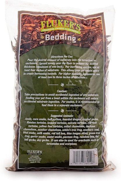 Fluker's Premium Tropical Cypress Bedding for Reptiles, 5 QT (Pack of 4)