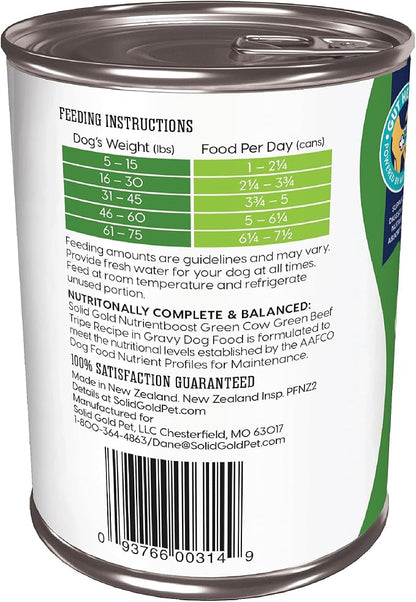Solid Gold Beef Tripe Wet Dog Food Mix in for Adult & Senior Dogs - Helps Boost Appetite for Picky Eaters & Sensitive Stomachs - Canned Dog Food Additive for Healthy Digestion - Single 13.2oz Can