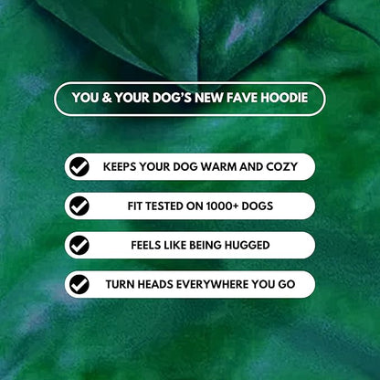Spark Paws Human Hoodie - Premium Quality, Buttery Soft, Superior Comfort and Fit, Calming Fleece Interior, Suitable for All Styles – Green Skydye - S