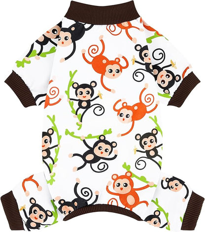XPUDAC Dog Pajamas Soft Strechy Puppy Pjs Pet Clothes for Small Medium Dogs Boy Girl Cat Pet Outfit, XS