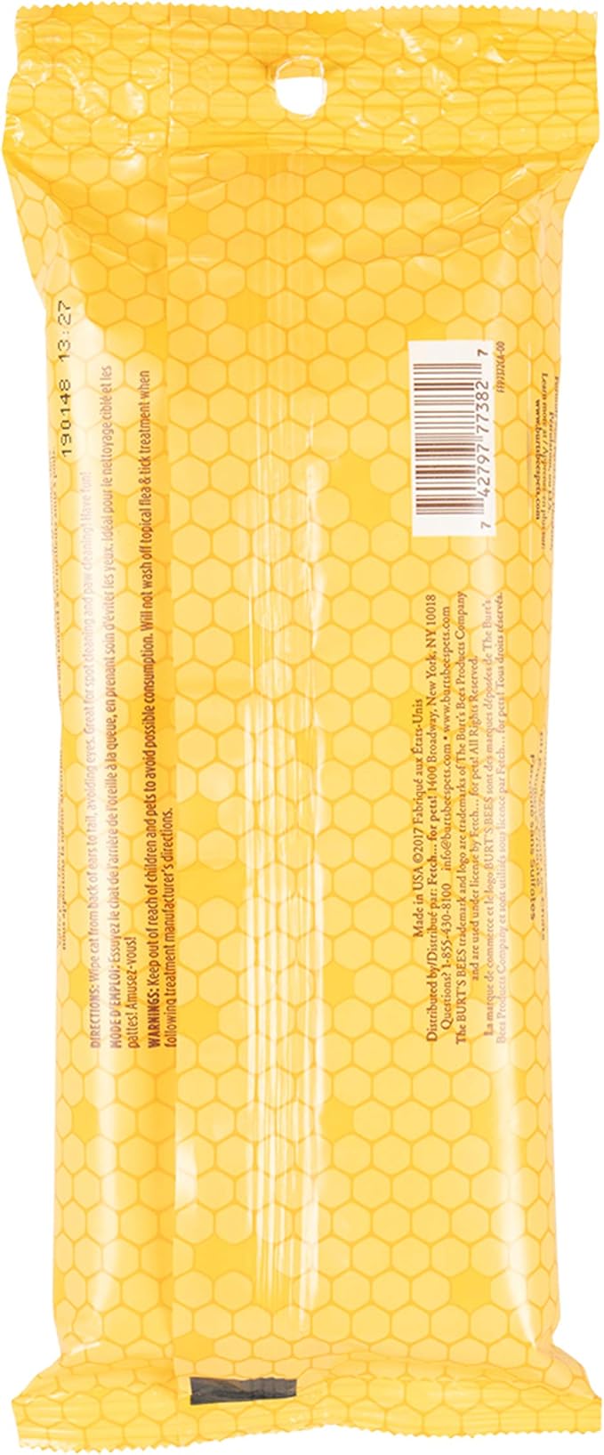 Burt's Bees for Pets Cat Dander Remover Wipes, Unscented Soft Grooming Cloths with Colloidal Oat Flour + Aloe, Helps Reduce Flaking Between Baths for Cats & Kittens, 50 Count - 6 Pack