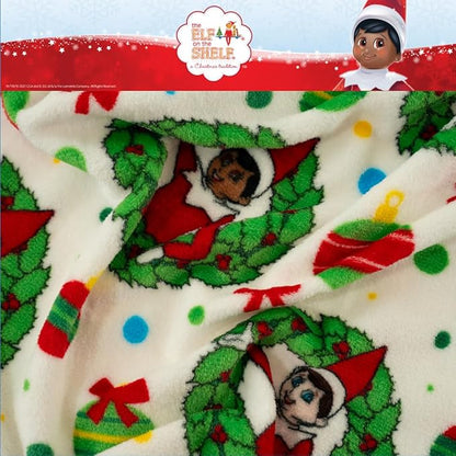 Elf On The Shelf Holiday Christmas Bedding Super Soft Silk Touch Throw, 40 in x 50 in, (Officially Licensed Product) by Franco