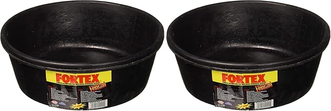 Fortex Feeder Pan for Dogs/Cats and Horses, 4-Quart (Pack of 2)