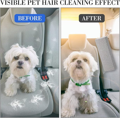 Loopeer 2 Pcs Pet Hair Remover Pumice Stone for Dog Cat Hair Removal Cleaning Pet Fur Stone 6 Inch Dog Fur Cleaning Tool for Car Interior Bedding Carpet Couch Furniture(6 x 2 x 1.6 in)
