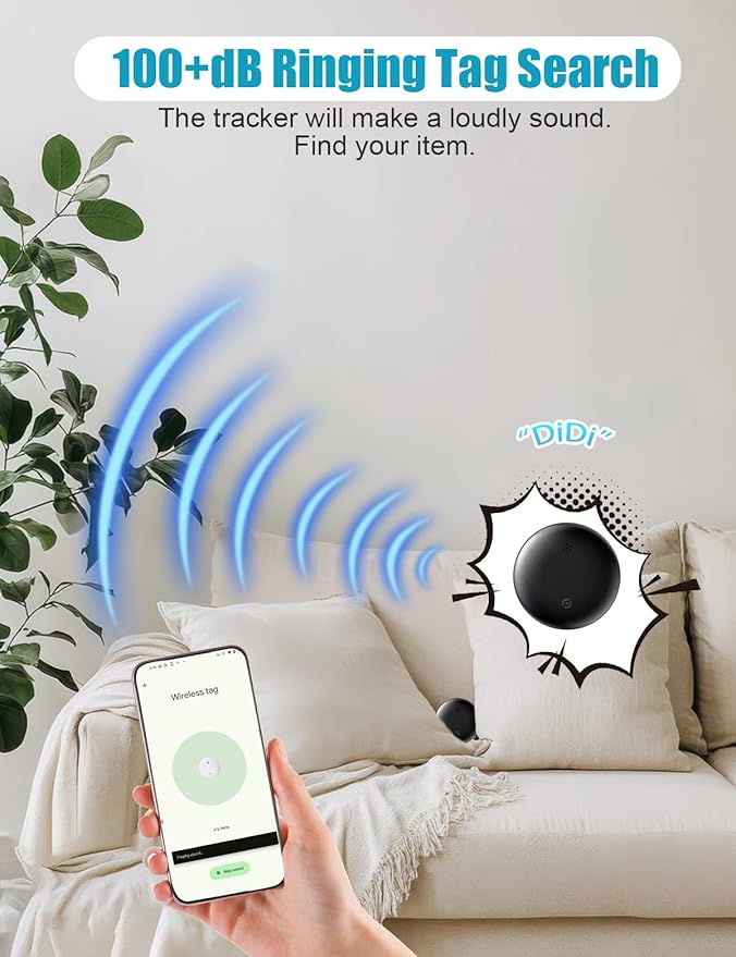 GPS Cat Tracker Collar (Android & iOS), Real-Time Activity Tracking Black | Bluetooth Smart Finder tag No Subscription, Works with Apple Find my App & Google Find Hub, Anti-Lost for Pet Items Kitten