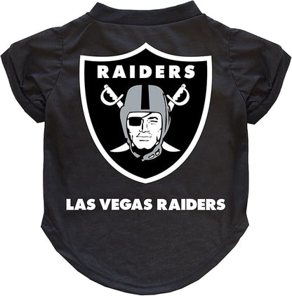 Littlearth NFL Las Vegas Raiders Pet T-Shirt, Team Color, X-Small