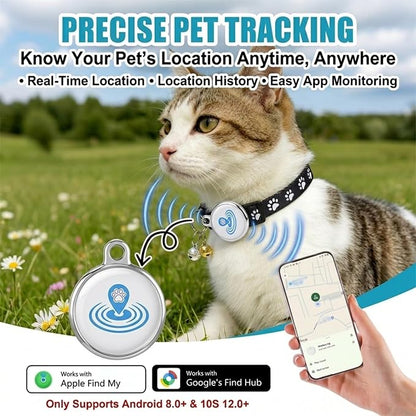 Dog Tracker, Smart Pet Tracker for Collar, Cat Tracker Collar, No Monthly Fee GPS Pet Locator, Waterproof Dog Collar Tracker for iOS Android
