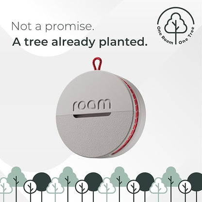 ROAM SMART TRACKER - Bluetooth Tracker & Item Locator for Keys, Luggage, Kid & Pet Gear, (iOS, Android), No App or Subscription, Fast Setup, Waterproof, 1-Pack, Grey
