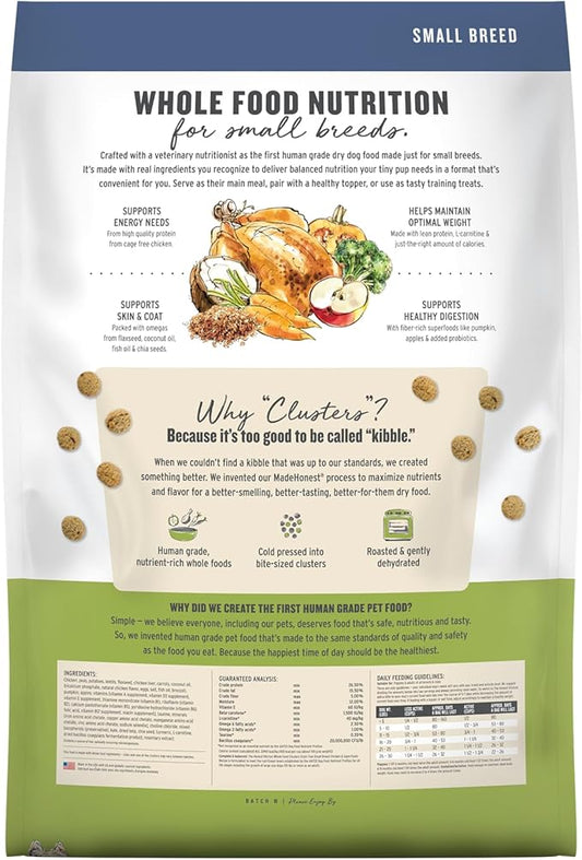 The Honest Kitchen Human Grade Whole Food Clusters Small Breed Blend Grain Free Dry Dog Food - Chicken, 10 Pound Bag