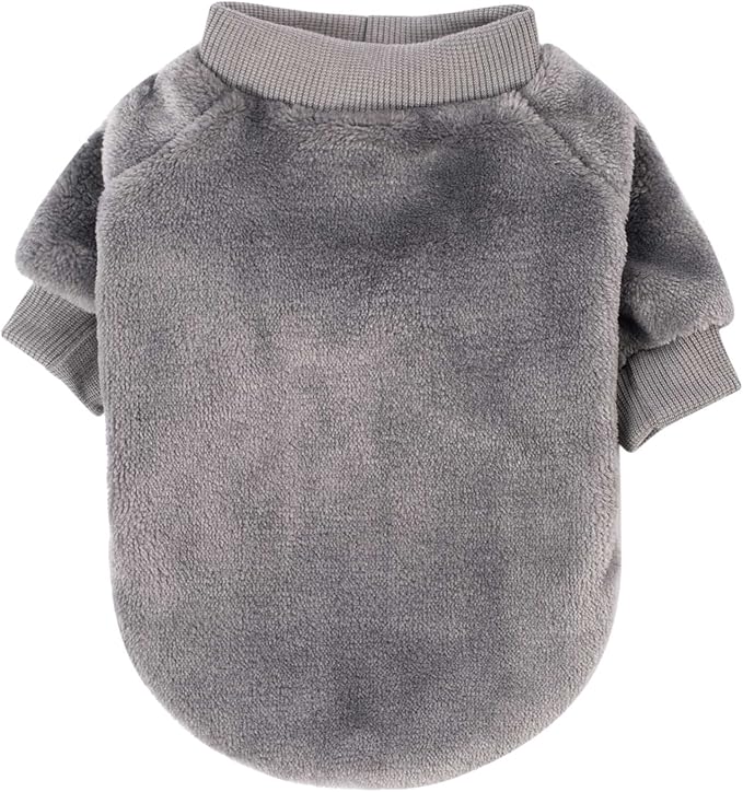 FabriCastle Small Dog Sweater, 3-Pack Dog & Cat Clothes, Soft and Warm Pet Jackets XXS XS S for Small Dogs Male & Girl, Winter Pet Apparel Costumes, Puppy Outfits (Grey,Blue,Dark Blue, Medium)
