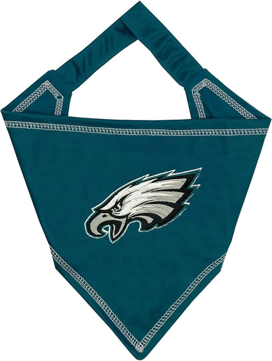 Pets First NFL Philadelphia Eagles TIE Bandana, Small/Medium. Dog Bandana Scarf Bib for Pet Cat Dog. The Ultimate Game-Day, Party Bandana (PHL-3550-S-M)